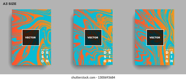 Mixture of acrylic paints. Liquid marble texture. Fluid art. Applicable for design cover, presentation, invitation, flyer, annual report, poster, desing packaging. Modern artwork - Vector