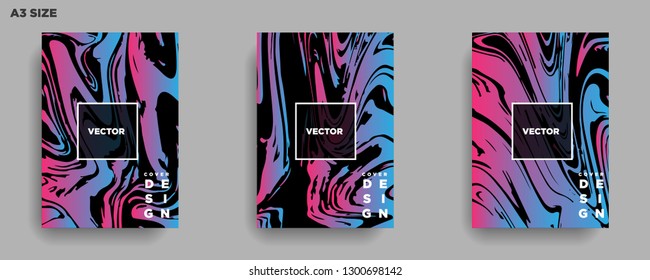 Mixture of acrylic paints. Liquid marble texture. Fluid art. Applicable for design cover, presentation, invitation, flyer, annual report, poster, desing packaging. Modern artwork - Vector