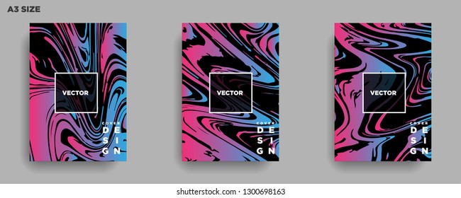Mixture of acrylic paints. Liquid marble texture. Fluid art. Applicable for design cover, presentation, invitation, flyer, annual report, poster, desing packaging. Modern artwork - Vector