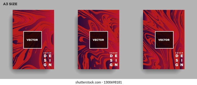 Mixture of acrylic paints. Liquid marble texture. Fluid art. Applicable for design cover, presentation, invitation, flyer, annual report, poster, desing packaging. Modern artwork - Vector