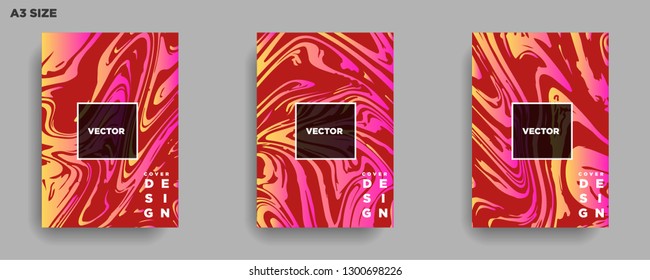 Mixture of acrylic paints. Liquid marble texture. Fluid art. Applicable for design cover, presentation, invitation, flyer, annual report, poster, desing packaging. Modern artwork - Vector