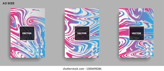 Mixture of acrylic paints. Liquid marble texture. Fluid art. Applicable for design cover, presentation, invitation, flyer, annual report, poster, desing packaging. Modern artwork - Vector