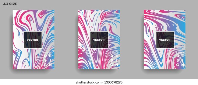 Mixture of acrylic paints. Liquid marble texture. Fluid art. Applicable for design cover, presentation, invitation, flyer, annual report, poster, desing packaging. Modern artwork - Vector