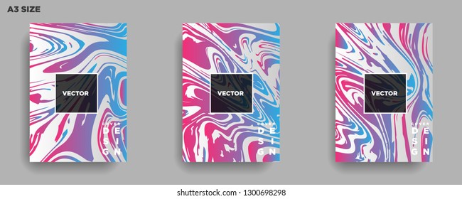Mixture of acrylic paints. Liquid marble texture. Fluid art. Applicable for design cover, presentation, invitation, flyer, annual report, poster, desing packaging. Modern artwork - Vector
