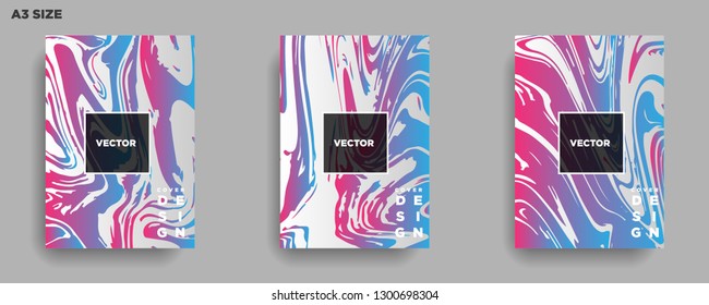 Mixture of acrylic paints. Liquid marble texture. Fluid art. Applicable for design cover, presentation, invitation, flyer, annual report, poster, desing packaging. Modern artwork - Vector