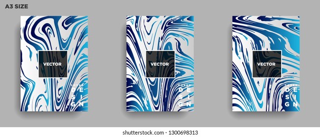 Mixture of acrylic paints. Liquid marble texture. Fluid art. Applicable for design cover, presentation, invitation, flyer, annual report, poster, desing packaging. Modern artwork - Vector