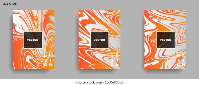 Mixture of acrylic paints. Liquid marble texture. Fluid art. Applicable for design cover, presentation, invitation, flyer, annual report, poster, desing packaging. Modern artwork - Vector