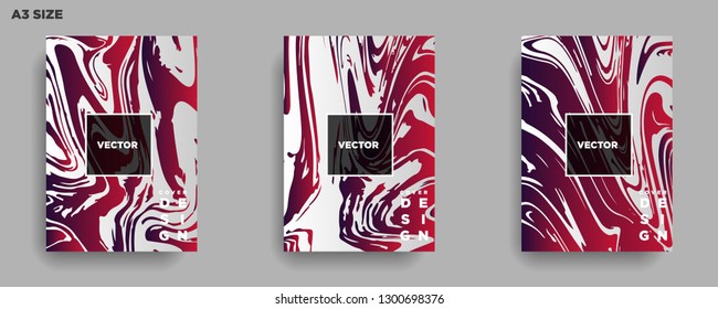 Mixture of acrylic paints. Liquid marble texture. Fluid art. Applicable for design cover, presentation, invitation, flyer, annual report, poster, desing packaging. Modern artwork - Vector
