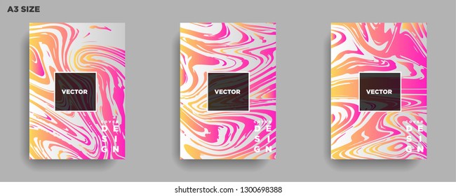 Mixture of acrylic paints. Liquid marble texture. Fluid art. Applicable for design cover, presentation, invitation, flyer, annual report, poster, desing packaging. Modern artwork - Vector