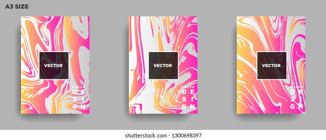 Mixture of acrylic paints. Liquid marble texture. Fluid art. Applicable for design cover, presentation, invitation, flyer, annual report, poster, desing packaging. Modern artwork - Vector