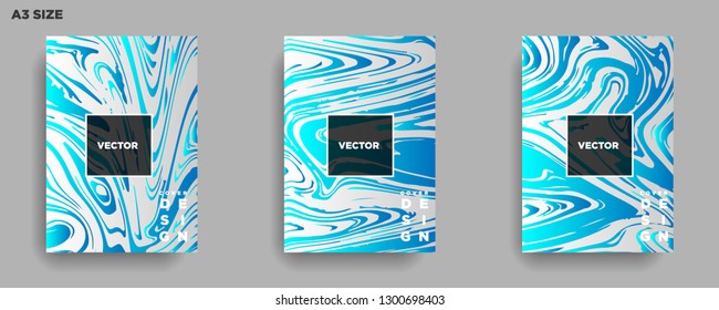 Mixture of acrylic paints. Liquid marble texture. Fluid art. Applicable for design cover, presentation, invitation, flyer, annual report, poster, desing packaging. Modern artwork - Vector