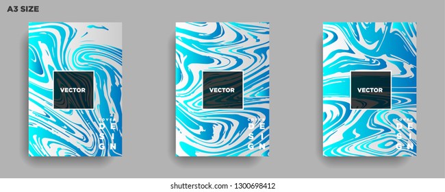 Mixture of acrylic paints. Liquid marble texture. Fluid art. Applicable for design cover, presentation, invitation, flyer, annual report, poster, desing packaging. Modern artwork - Vector