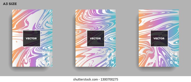 Mixture of acrylic paints. Liquid marble texture. Fluid art. Applicable for design cover, presentation, invitation, flyer, annual report, poster, desing packaging. Modern artwork - Vector