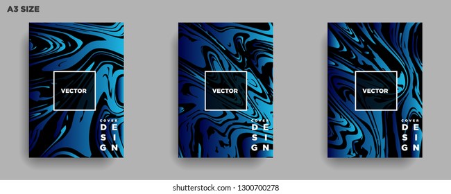 Mixture of acrylic paints. Liquid marble texture. Fluid art. Applicable for design cover, presentation, invitation, flyer, annual report, poster, desing packaging. Modern artwork - Vector