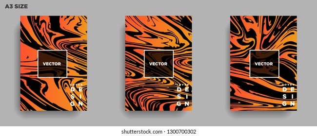 Mixture of acrylic paints. Liquid marble texture. Fluid art. Applicable for design cover, presentation, invitation, flyer, annual report, poster, desing packaging. Modern artwork - Vector