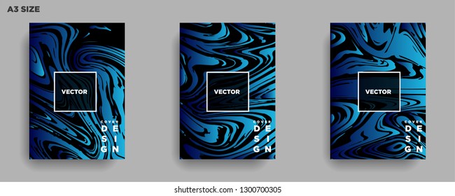Mixture of acrylic paints. Liquid marble texture. Fluid art. Applicable for design cover, presentation, invitation, flyer, annual report, poster, desing packaging. Modern artwork - Vector
