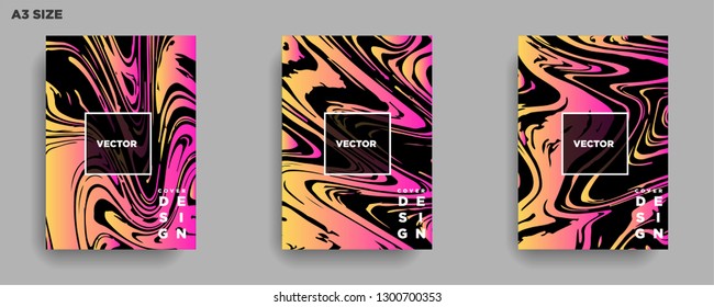 Mixture of acrylic paints. Liquid marble texture. Fluid art. Applicable for design cover, presentation, invitation, flyer, annual report, poster, desing packaging. Modern artwork - Vector