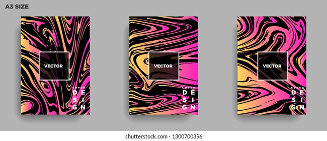 Mixture of acrylic paints. Liquid marble texture. Fluid art. Applicable for design cover, presentation, invitation, flyer, annual report, poster, desing packaging. Modern artwork - Vector