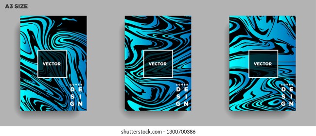 Mixture of acrylic paints. Liquid marble texture. Fluid art. Applicable for design cover, presentation, invitation, flyer, annual report, poster, desing packaging. Modern artwork - Vector