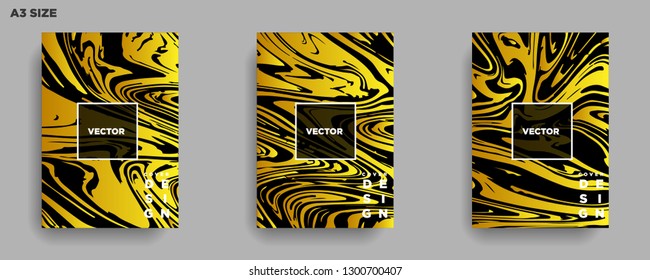 Mixture of acrylic paints. Liquid marble texture. Fluid art. Applicable for design cover, presentation, invitation, flyer, annual report, poster, desing packaging. Modern artwork - Vector