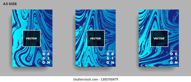 Mixture of acrylic paints. Liquid marble texture. Fluid art. Applicable for design cover, presentation, invitation, flyer, annual report, poster, desing packaging. Modern artwork - Vector