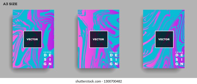 Mixture of acrylic paints. Liquid marble texture. Fluid art. Applicable for design cover, presentation, invitation, flyer, annual report, poster, desing packaging. Modern artwork - Vector