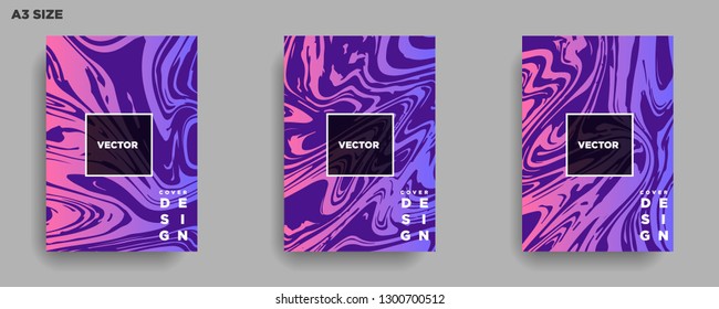 Mixture of acrylic paints. Liquid marble texture. Fluid art. Applicable for design cover, presentation, invitation, flyer, annual report, poster, desing packaging. Modern artwork - Vector