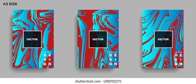 Mixture of acrylic paints. Liquid marble texture. Fluid art. Applicable for design cover, presentation, invitation, flyer, annual report, poster, desing packaging. Modern artwork - Vector