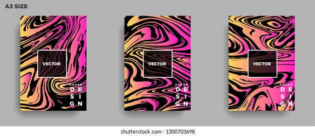 Mixture of acrylic paints. Liquid marble texture. Fluid art. Applicable for design cover, presentation, invitation, flyer, annual report, poster, desing packaging. Modern artwork - Vector