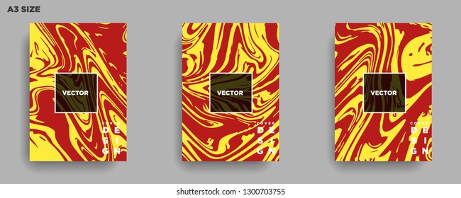 Mixture of acrylic paints. Liquid marble texture. Fluid art. Applicable for design cover, presentation, invitation, flyer, annual report, poster, desing packaging. Modern artwork - Vector