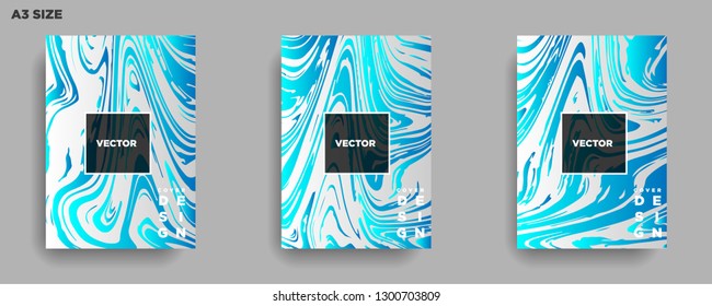 Mixture of acrylic paints. Liquid marble texture. Fluid art. Applicable for design cover, presentation, invitation, flyer, annual report, poster, desing packaging. Modern artwork - Vector