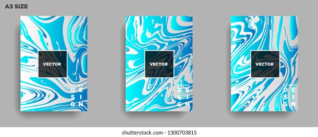 Mixture of acrylic paints. Liquid marble texture. Fluid art. Applicable for design cover, presentation, invitation, flyer, annual report, poster, desing packaging. Modern artwork - Vector