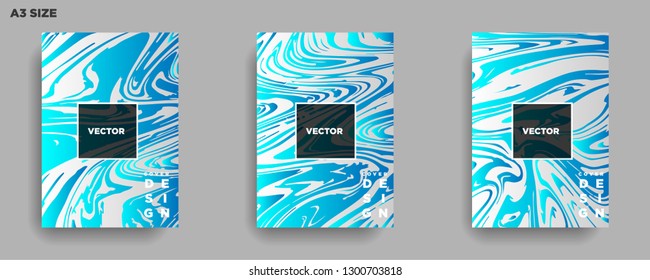 Mixture of acrylic paints. Liquid marble texture. Fluid art. Applicable for design cover, presentation, invitation, flyer, annual report, poster, desing packaging. Modern artwork - Vector