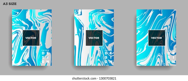 Mixture of acrylic paints. Liquid marble texture. Fluid art. Applicable for design cover, presentation, invitation, flyer, annual report, poster, desing packaging. Modern artwork - Vector