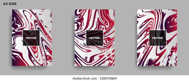 Mixture of acrylic paints. Liquid marble texture. Fluid art. Applicable for design cover, presentation, invitation, flyer, annual report, poster, desing packaging. Modern artwork - Vector