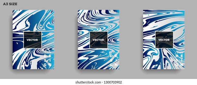 Mixture of acrylic paints. Liquid marble texture. Fluid art. Applicable for design cover, presentation, invitation, flyer, annual report, poster, desing packaging. Modern artwork - Vector