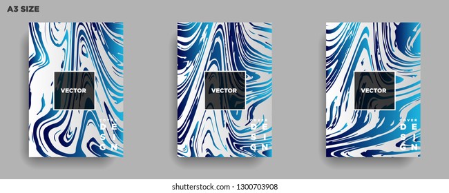 Mixture of acrylic paints. Liquid marble texture. Fluid art. Applicable for design cover, presentation, invitation, flyer, annual report, poster, desing packaging. Modern artwork - Vector