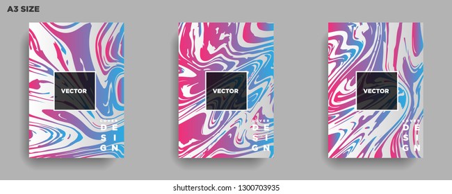 Mixture of acrylic paints. Liquid marble texture. Fluid art. Applicable for design cover, presentation, invitation, flyer, annual report, poster, desing packaging. Modern artwork - Vector