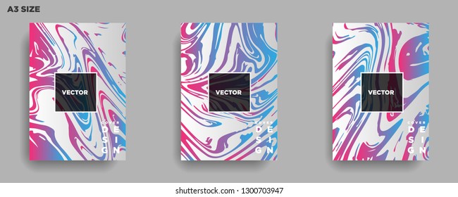 Mixture of acrylic paints. Liquid marble texture. Fluid art. Applicable for design cover, presentation, invitation, flyer, annual report, poster, desing packaging. Modern artwork - Vector
