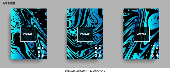 Mixture of acrylic paints. Liquid marble texture. Fluid art. Applicable for design cover, presentation, invitation, flyer, annual report, poster, desing packaging. Modern artwork - Vector