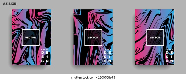 Mixture of acrylic paints. Liquid marble texture. Fluid art. Applicable for design cover, presentation, invitation, flyer, annual report, poster, desing packaging. Modern artwork - Vector