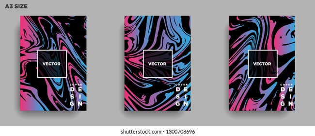 Mixture of acrylic paints. Liquid marble texture. Fluid art. Applicable for design cover, presentation, invitation, flyer, annual report, poster, desing packaging. Modern artwork - Vector