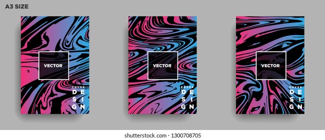 Mixture of acrylic paints. Liquid marble texture. Fluid art. Applicable for design cover, presentation, invitation, flyer, annual report, poster, desing packaging. Modern artwork - Vector