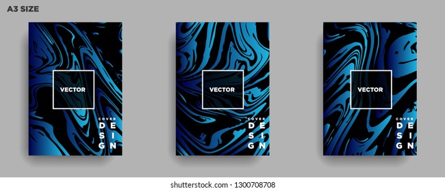 Mixture of acrylic paints. Liquid marble texture. Fluid art. Applicable for design cover, presentation, invitation, flyer, annual report, poster, desing packaging. Modern artwork - Vector