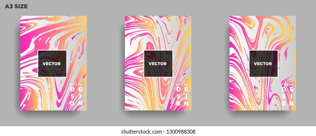 Mixture of acrylic paints. Liquid marble texture. Fluid art. Applicable for design cover, presentation, invitation, flyer, annual report, poster, desing packaging. Modern artwork - Vector