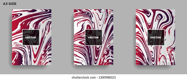 Mixture of acrylic paints. Liquid marble texture. Fluid art. Applicable for design cover, presentation, invitation, flyer, annual report, poster, desing packaging. Modern artwork - Vector