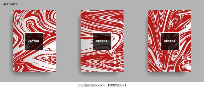 Mixture of acrylic paints. Liquid marble texture. Fluid art. Applicable for design cover, presentation, invitation, flyer, annual report, poster, desing packaging. Modern artwork - Vector
