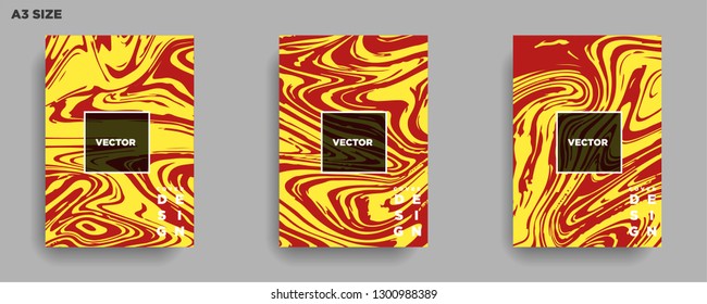 Mixture of acrylic paints. Liquid marble texture. Fluid art. Applicable for design cover, presentation, invitation, flyer, annual report, poster, desing packaging. Modern artwork - Vector