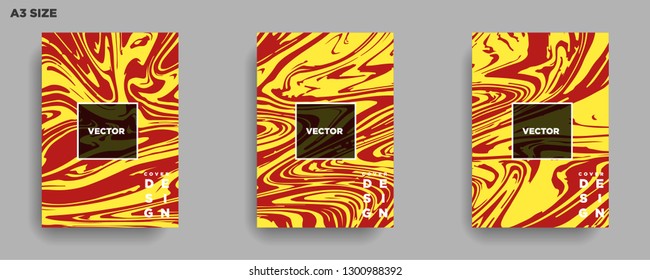 Mixture of acrylic paints. Liquid marble texture. Fluid art. Applicable for design cover, presentation, invitation, flyer, annual report, poster, desing packaging. Modern artwork - Vector