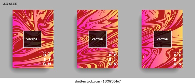 Mixture of acrylic paints. Liquid marble texture. Fluid art. Applicable for design cover, presentation, invitation, flyer, annual report, poster, desing packaging. Modern artwork - Vector